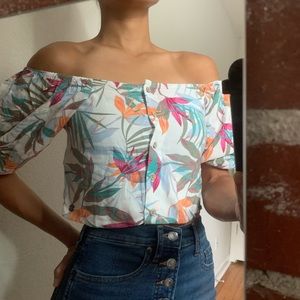 Off the shoulder crop top